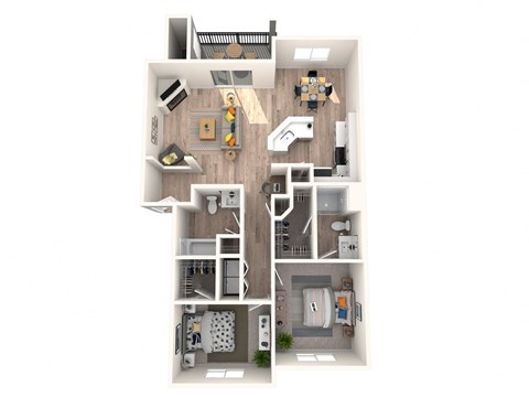 Evans Creek at Woodbridge Apartments in Redmond, Washington Sammamish Floor Plan